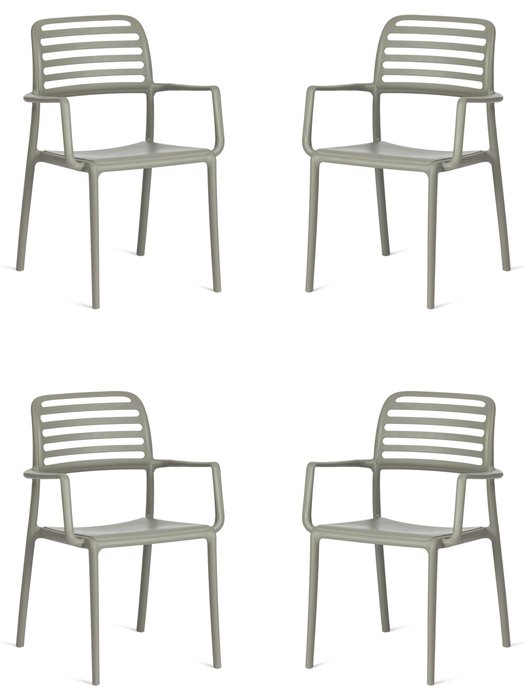 Набор из четырех стульев Valutto серого цвета