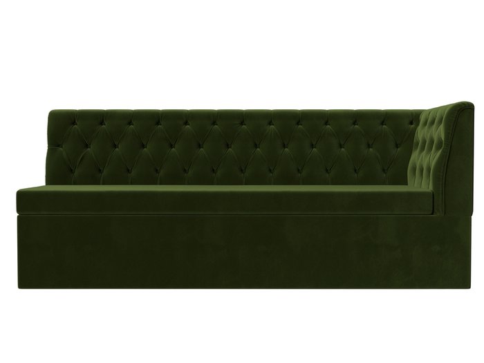 Диван-кровать Маркиз зеленого цвета с углом справа - купить Прямые диваны по цене 35999.0
