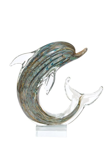 Декоративная стеклянная статуэтка Дельфин 