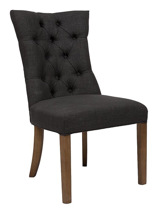 Стул с мягкой обивкой Lindor Черный Лен - купить Обеденные стулья по цене 16500.0