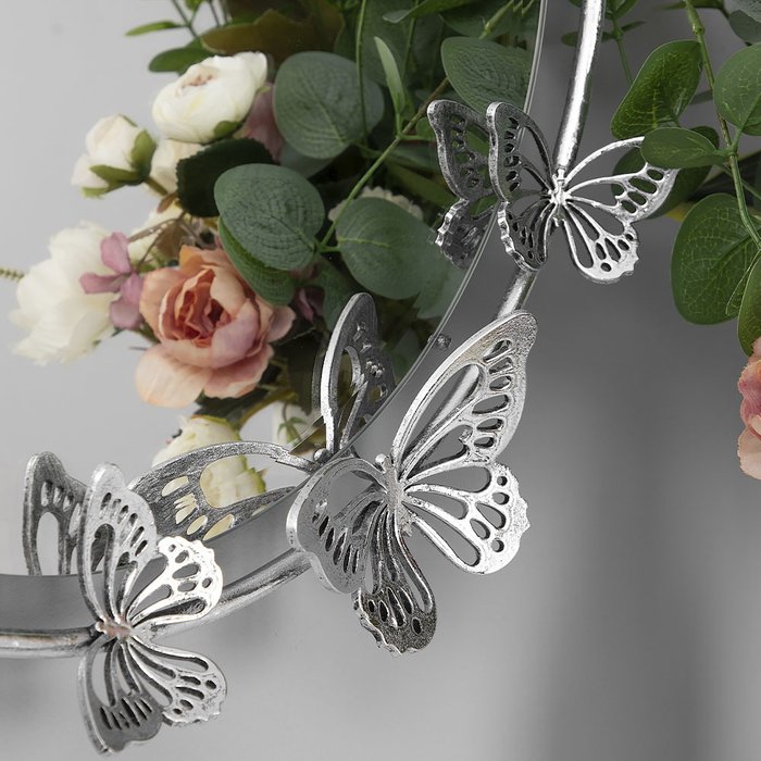 Зеркало настенное Бабочка серого цвета - лучшие Настенные зеркала в INMYROOM