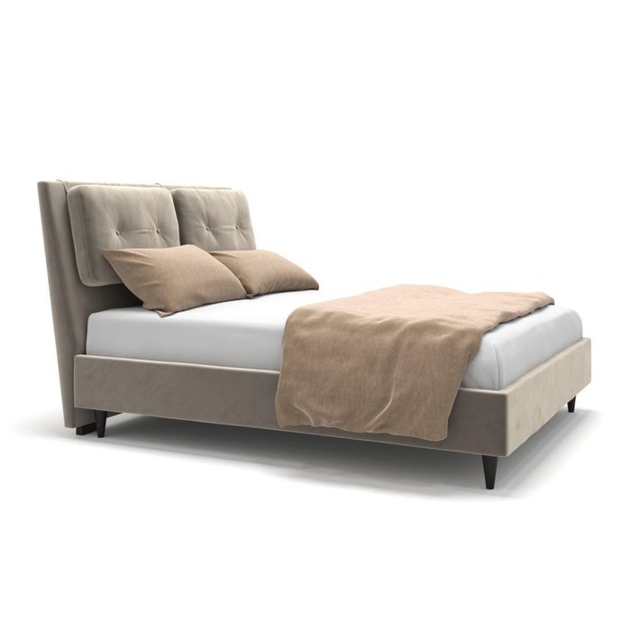 Кровать Freya  на ножках бежевая 160х200 - купить Кровати для спальни по цене 64900.0