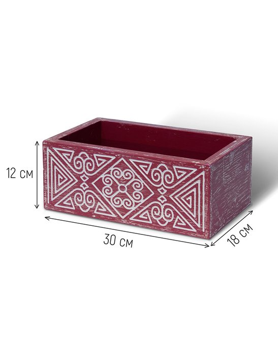 Ящик Papua Ruby красного цвета - купить Декоративные коробки по цене 5900.0