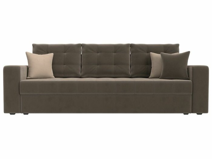 Диван-кровать Ливерпуль коричневого цвета  - купить Прямые диваны по цене 38999.0