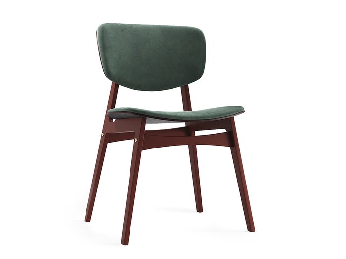 Мягкий стул Sid тёмная берёза / красно-коричневый - купить Обеденные стулья по цене 18900.0