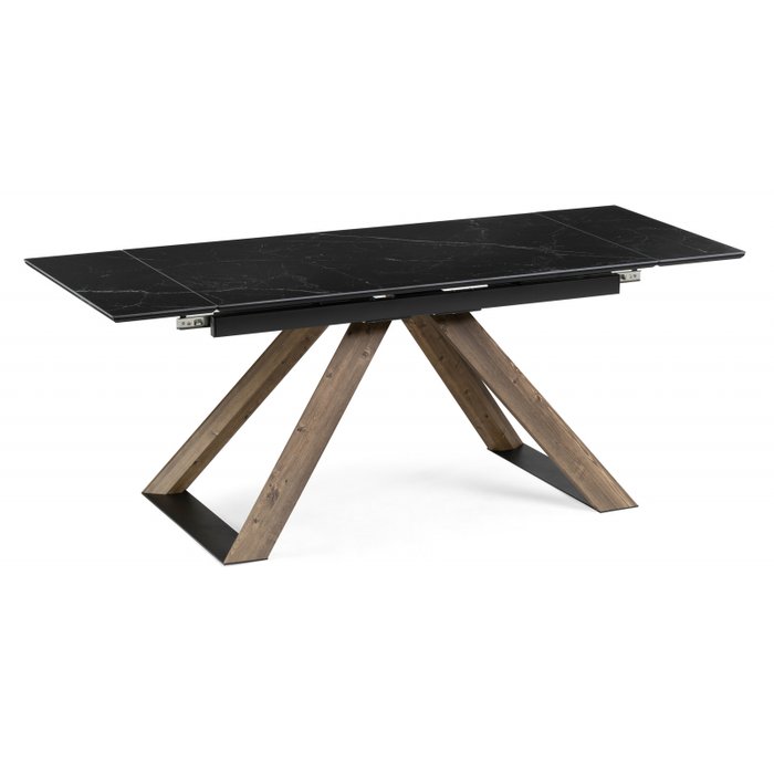 Раздвижной обеденный стол Гарднер черного цвета - купить Обеденные столы по цене 53390.0