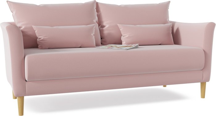 Диван прямой Катрин Flamingo розового цвета - купить Прямые диваны по цене 34200.0
