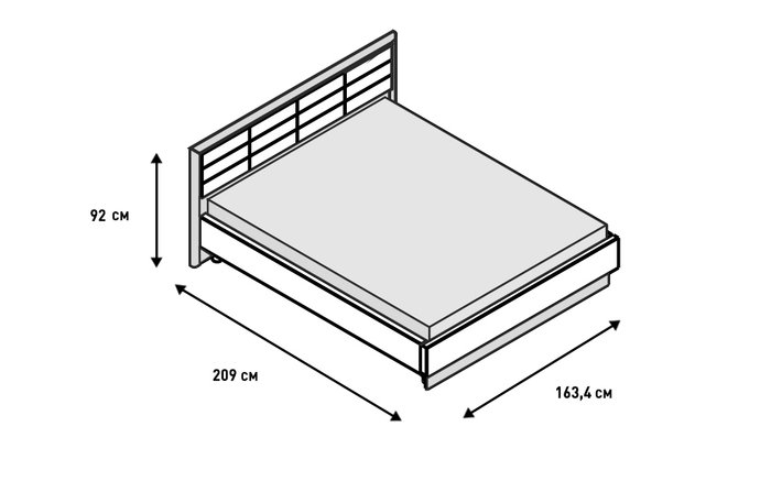 Кровать Анри 140х200 бело-коричневого цвета - купить Кровати для спальни по цене 25790.0