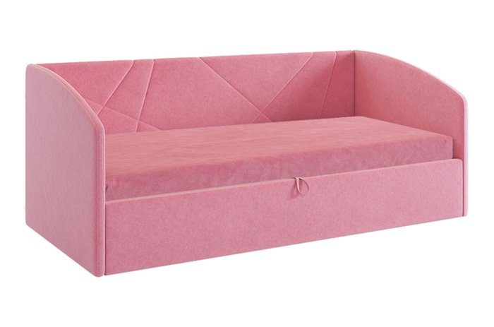 Кровать Квест 90х200 розового цвета с подъемным механизмом - лучшие Кровати для спальни в INMYROOM