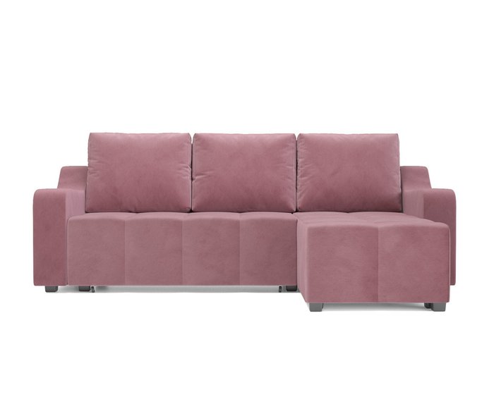 Угловой диван-кровать Берн пудрового цвета - купить Угловые диваны по цене 43890.0