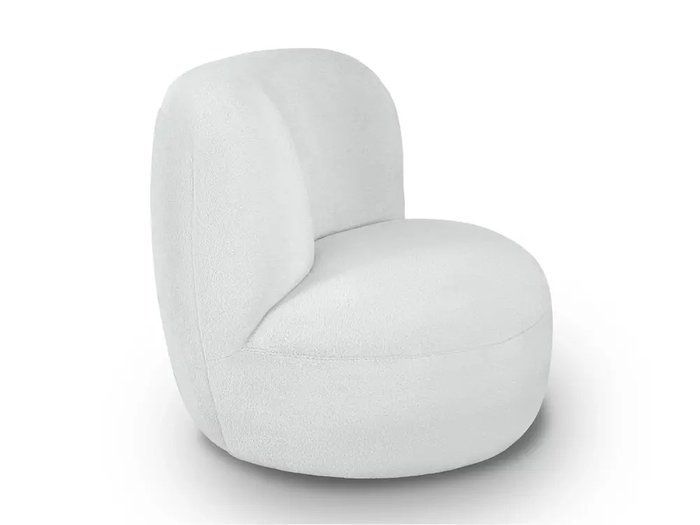 Кресло Patti в обивке из меха белого цвета - лучшие Интерьерные кресла в INMYROOM