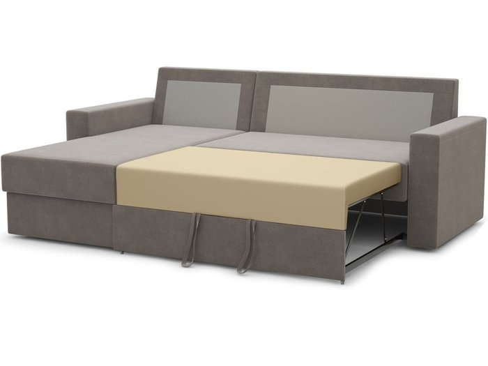 Диван-кровать угловой Лео серого цвета - купить Угловые диваны по цене 32941.0