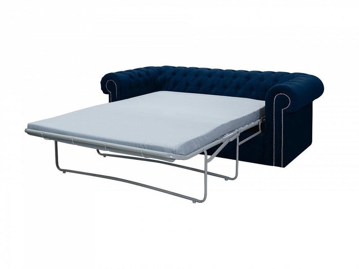 Диван-кровать Chesterfield темно-синего цвета - лучшие Прямые диваны в INMYROOM