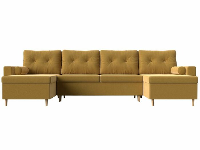 Угловой диван-кровать Белфаст желтого цвета - купить Угловые диваны по цене 89999.0