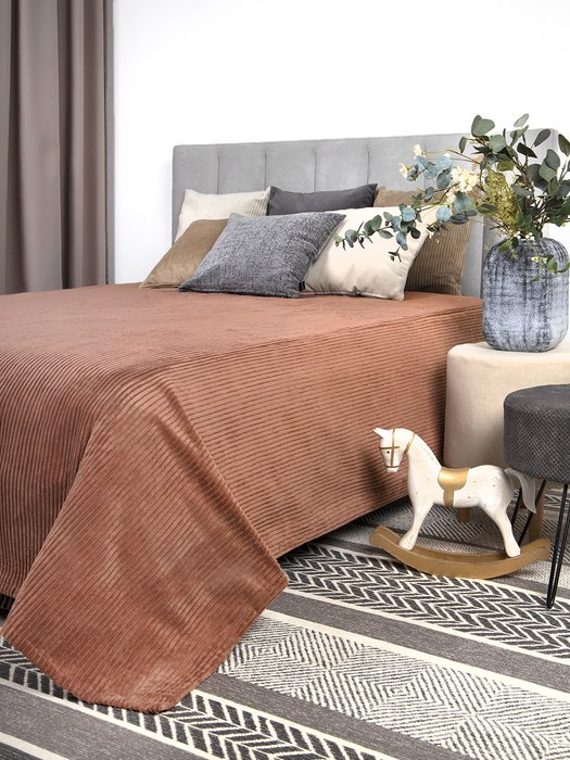 Покрывало Duo Cilium Clay 230x240 светло-коричневого цвета Покрывало Duo Cilium Clay 230x240 светло-коричневого цвета