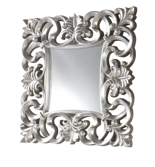 Настенное зеркало Dupen в раме серебряного цвета