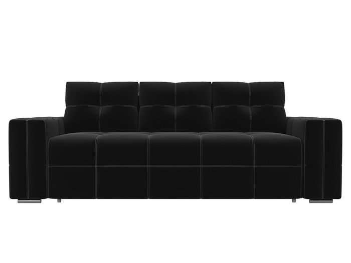 Прямой диван-кровать Леос черного цвета - купить Прямые диваны по цене 37390.0