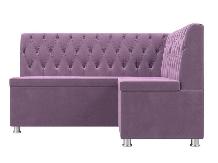 Кухонный угловой диван Мирта сиреневого цвета правый угол - купить Угловые диваны по цене 36999.0