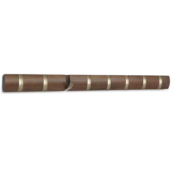 Вешалка настенная Flip L коричневого цвета  - купить Настенные вешалки по цене 7900.0
