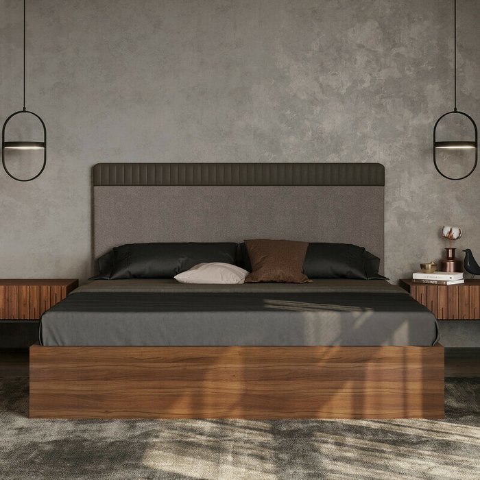 Кровать Menorca 180х200 коричневого цвета с подъемным механизмом - купить Кровати для спальни по цене 194800.0