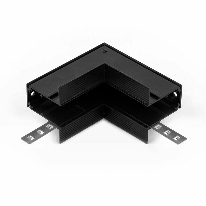 Коннектор угловой внутренний для встраиваемого шинопровода Slim Magnetic черного цвета