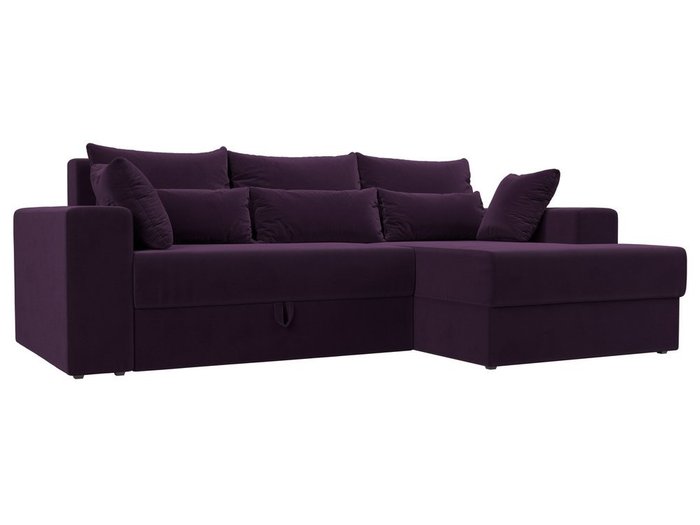 Угловой диван-кровать Мэдисон фиолетового цвета правый угол