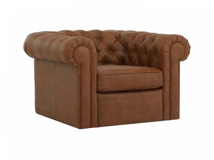Кресло Chesterfield коричневое  - купить Интерьерные кресла по цене 74300.0