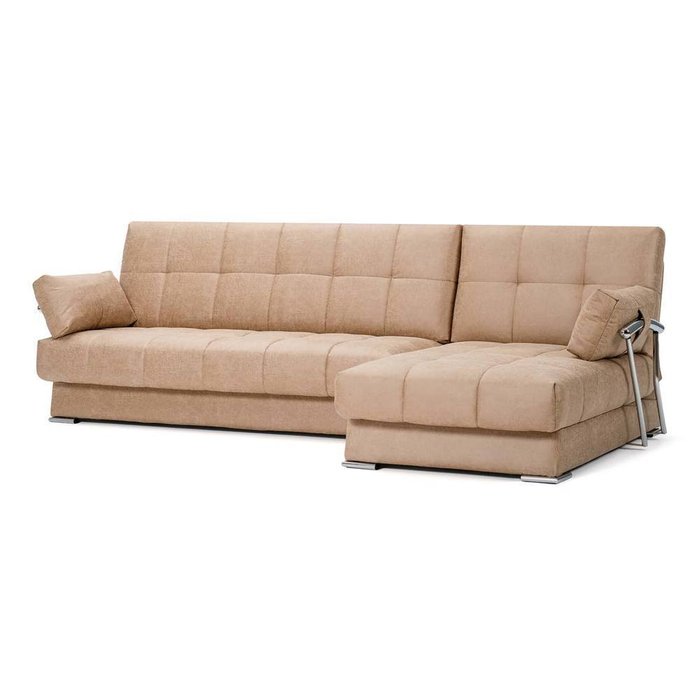 Угловой диван-кровать Дудинка Snake бежевого цвета - купить Угловые диваны по цене 46990.0