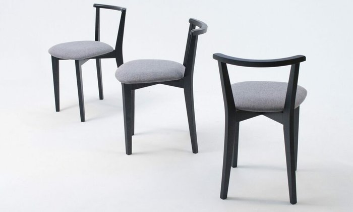 Стул Франк ПМ серо-черного цвета - купить Обеденные стулья по цене 6490.0