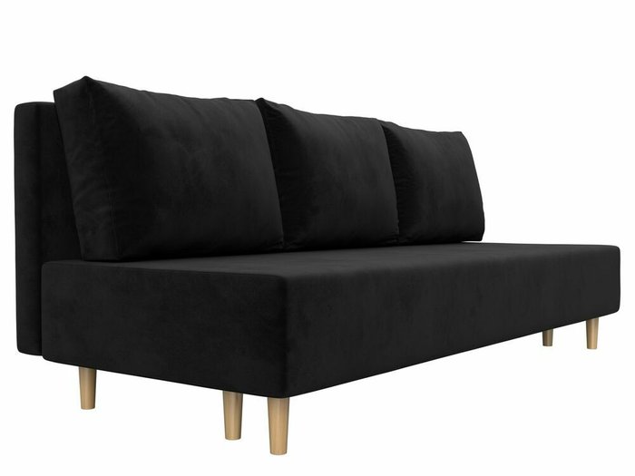 Диван-кровать Лига 033 черного цвета - лучшие Прямые диваны в INMYROOM