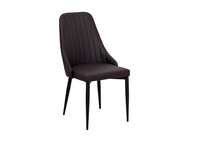 Стул из экокожи темно-коричневого цвета - купить Обеденные стулья по цене 6300.0