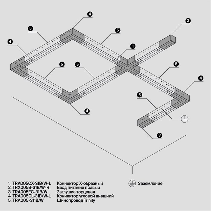 Комплектующие для накладной трековой системы Technical TRA005CX-31B Accessories for tracks Trinity Трехфазная трековая система TRINITY - лучшие Шинопровод в INMYROOM Комплектующие для накладной трековой системы Technical TRA005CX-31B Accessories for tracks Trinity Трехфазная трековая система TRINITY - лучшие Шинопровод в INMYROOM