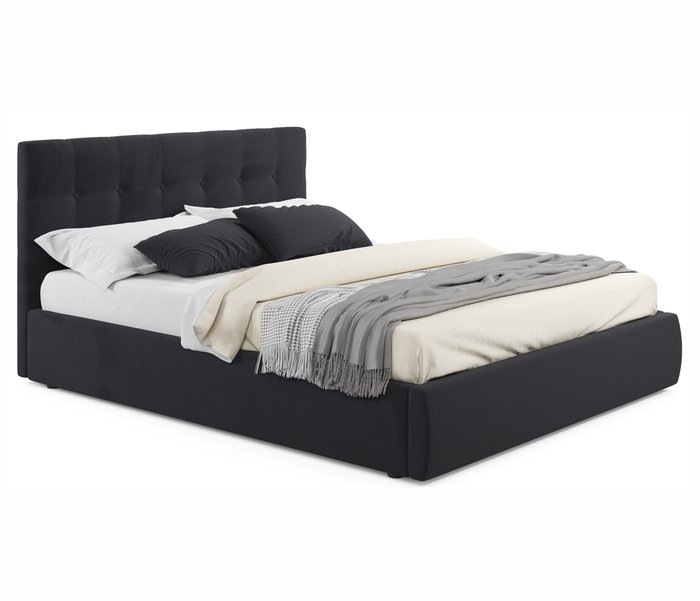 Кровать Selesta 160х200 с подъемным механизмом черного цвета