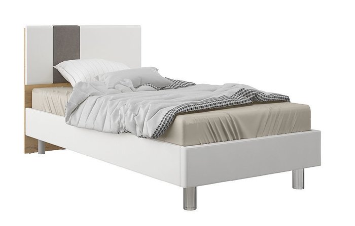 Кровать Эффекто 90х200 белого цвета - купить Кровати для спальни по цене 31559.0