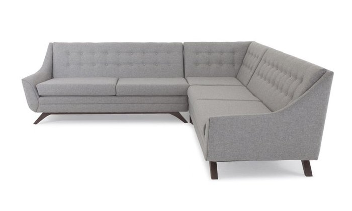 Модульный угловой диван серого цвета - купить Угловые диваны по цене 159900.0
