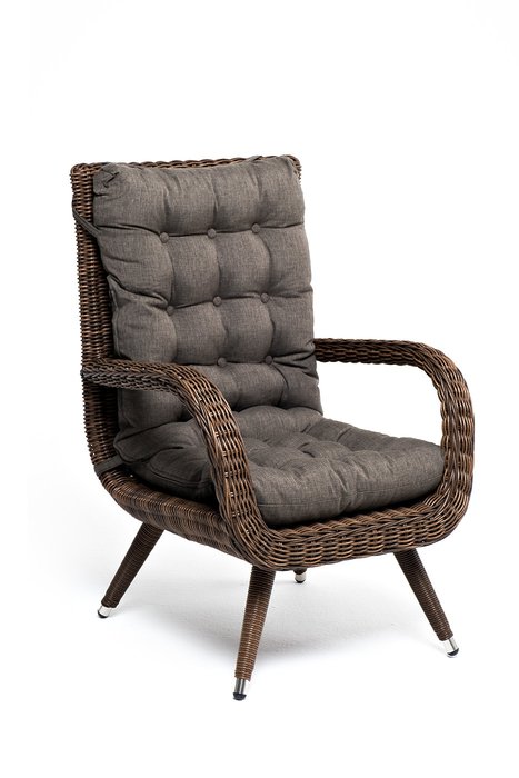 Кресло Толедо коричневого цвета - лучшие Садовые кресла в INMYROOM