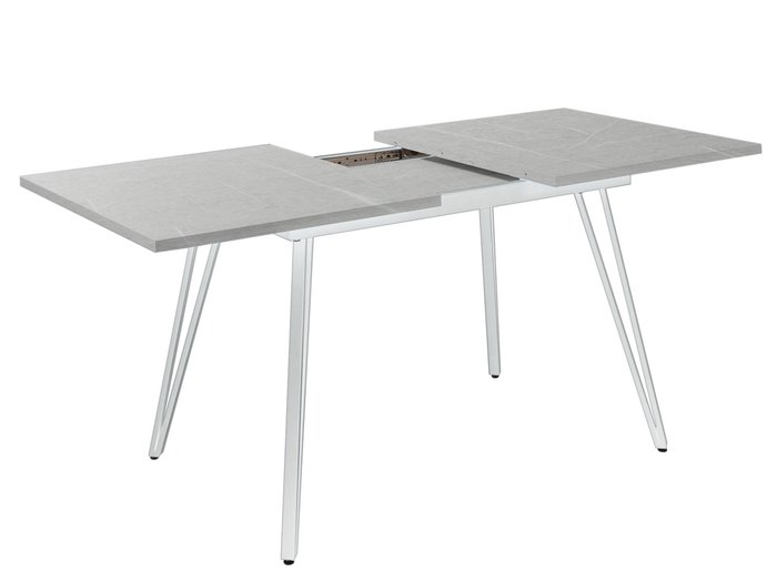 Стол обеденный раздвижной Диего цвета мрамор бьянко - лучшие Обеденные столы в INMYROOM