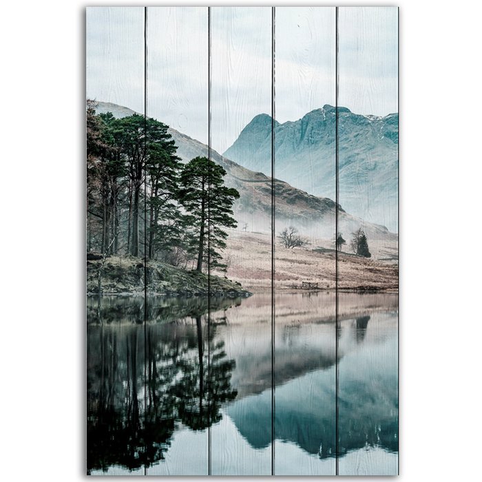 Картина на дереве Озеро 40х60 см