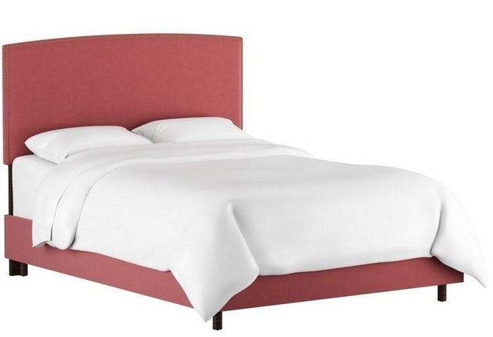 Кровать Everly Dusty Rose красного цвета 160х200 - купить Кровати для спальни по цене 90000.0