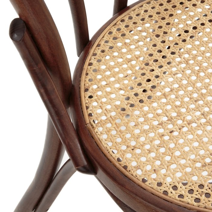 Комплект из двух стульев с плетеным сиденьем Bistro коричневого цвета - лучшие Обеденные стулья в INMYROOM