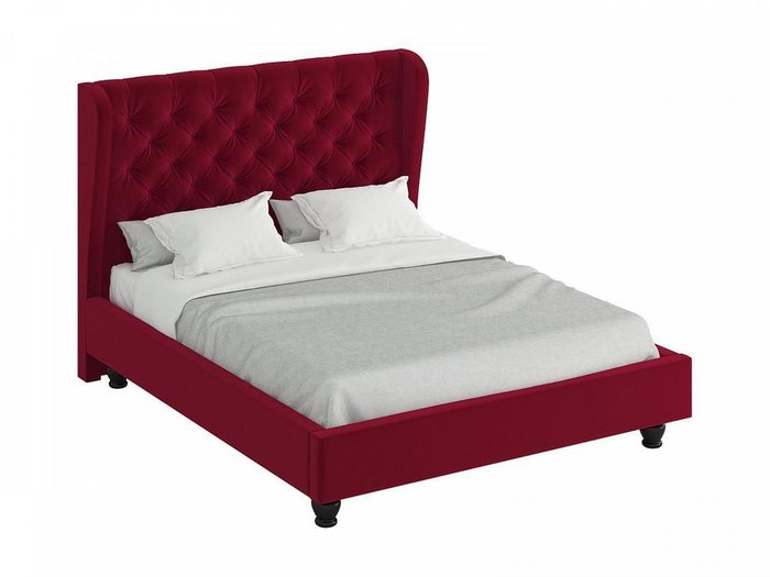 Кровать Jazz бордового цвета 180х200