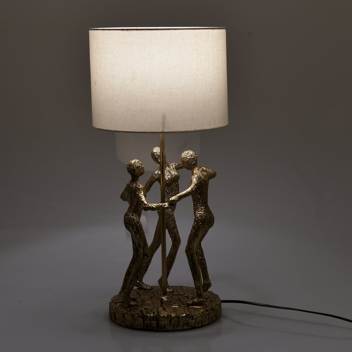 Лампа настольная Figure бежево-золотого цвета - купить Настольные лампы по цене 17640.0