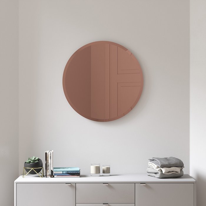Зеркало настенное Hub медного цвета - купить Настенные зеркала по цене 11990.0