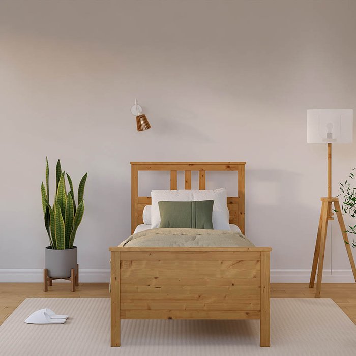 Кровать Кымор 90х200 светло-коричневого цвета без подъемного механизма - лучшие Кровати для спальни в INMYROOM
