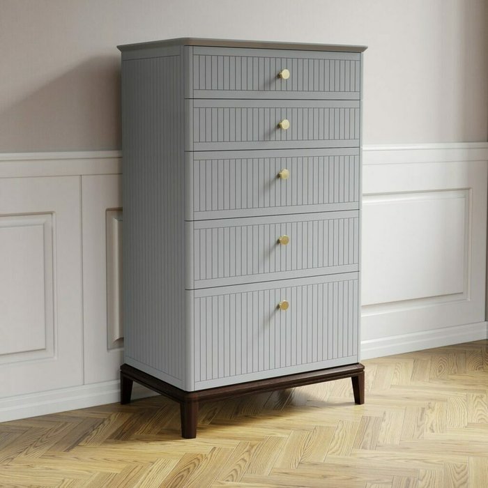 Высокий комод Crystal CR021 серого цвета - купить Комоды по цене 122800.0 Высокий комод Crystal CR021 серого цвета - купить Комоды по цене 122800.0