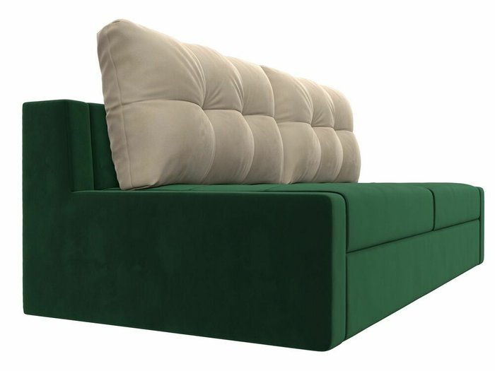 Прямой диван-кровать Мартин бежево-зеленого цвета - лучшие Прямые диваны в INMYROOM