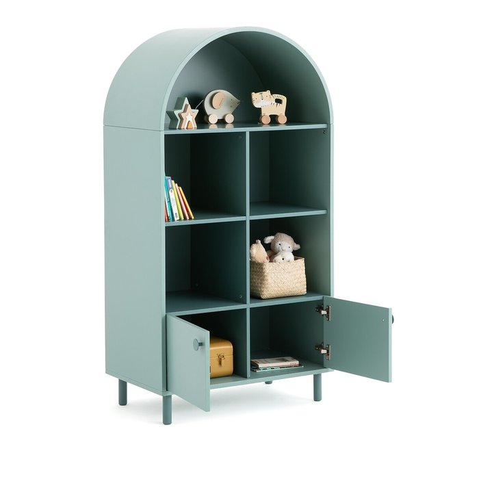 Детский книжный шкаф Archibalde зеленого цвета - лучшие Книжные шкафы в INMYROOM