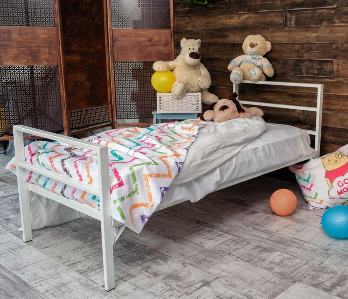 Детская кровать Аристо kids 80х160 белого цвета - купить Одноярусные кроватки по цене 13990.0