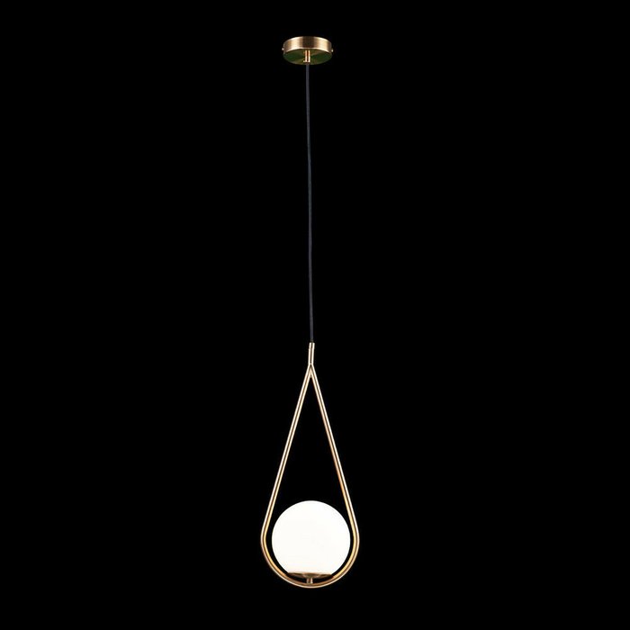 Подвесной светильник Glob бело-золотого цвета - купить Подвесные светильники по цене 6090.0