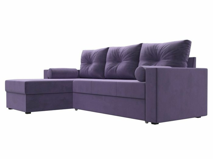 Угловой диван-кровать Верона фиолетового цвета левый угол - лучшие Угловые диваны в INMYROOM
